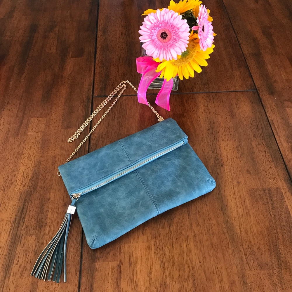 Mode Luxe blue side purse