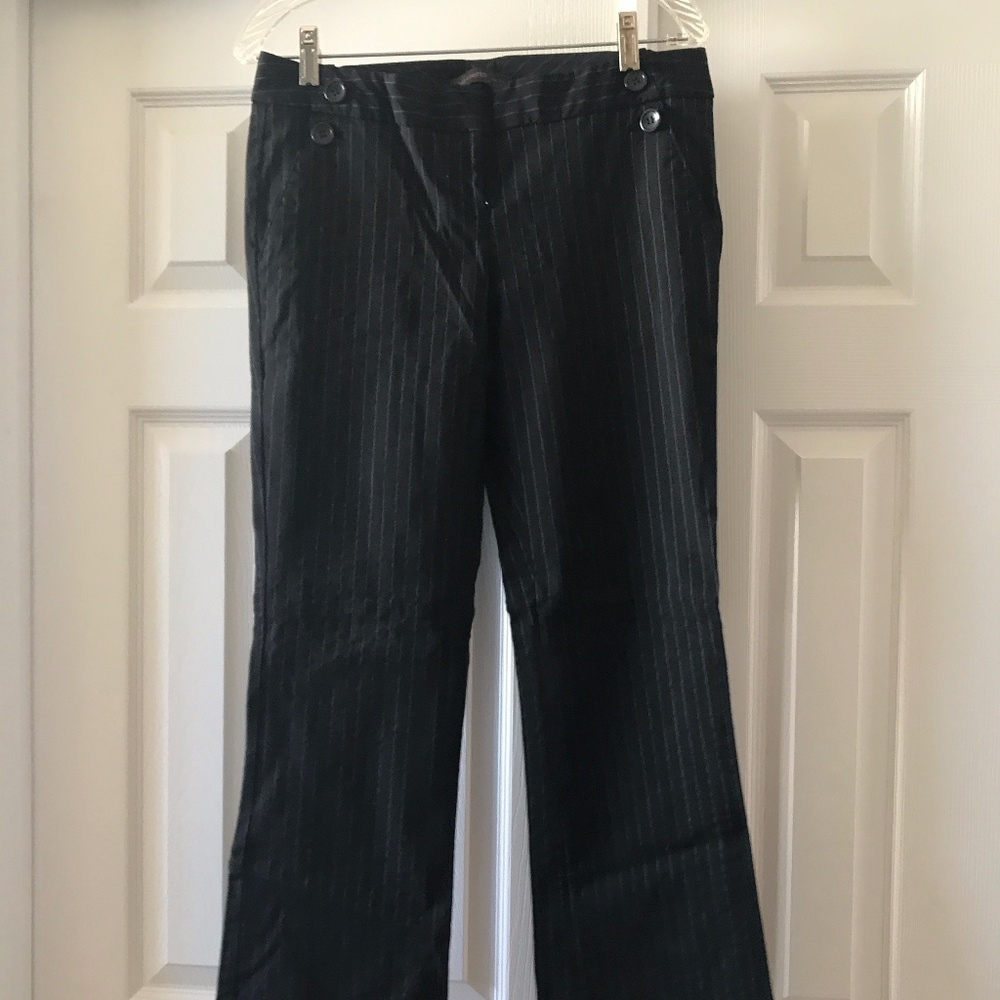 Black Pants with White Pin Stripe