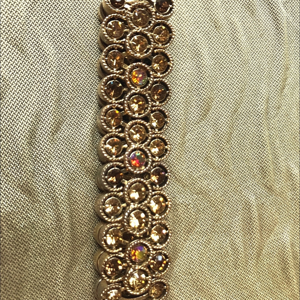 Gold stone bracelet