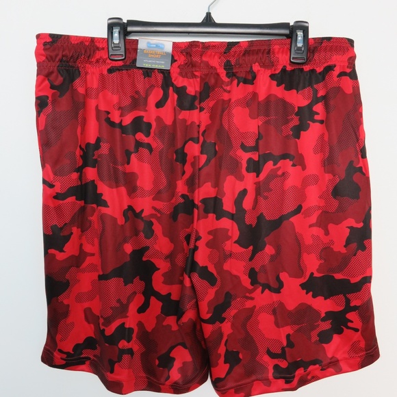 Tek Gear XL Camo Red Black Basketball Shorts NWT - Picture 2 of 5