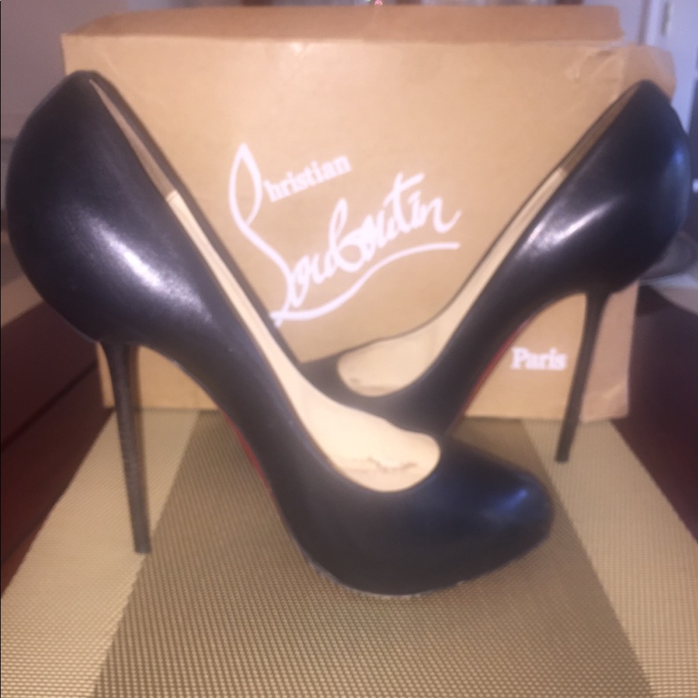 Christian Louboutin Big Stack Leather 120 Pumps