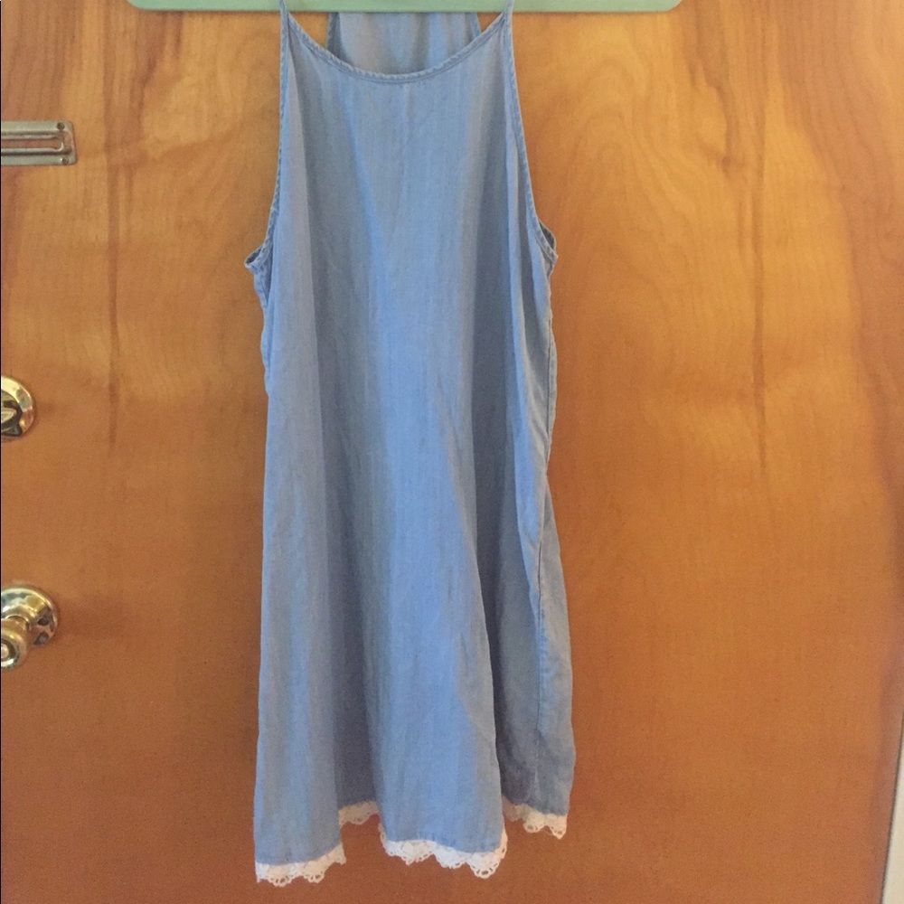 Lace trim Jean dress