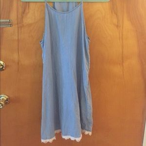Lace trim Jean dress