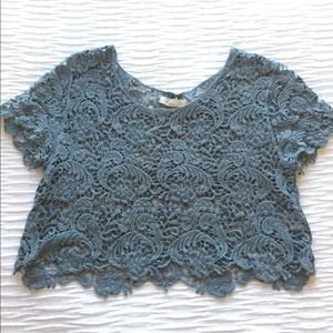 Forever 21 Crocheted Lace Crop Top