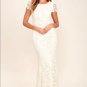 My Flare Lady Cream Lace Maxi Dress