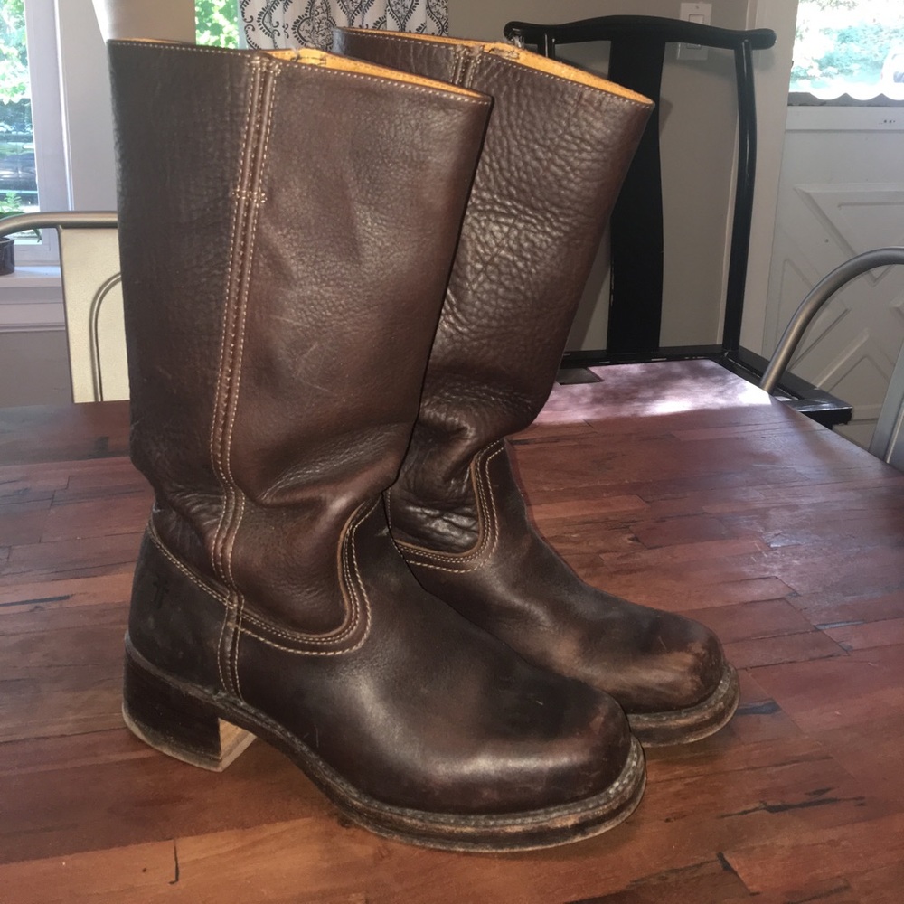 Frye chocolate brown boots