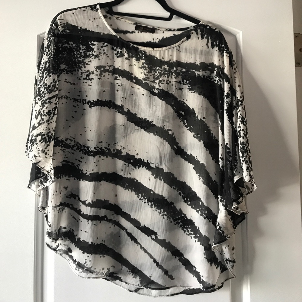 Zebra, loose fit, sheer tunic type shirt