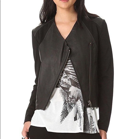 Helmut Lang Leather Geometric Paneled Jacket - Picture 7 of 8