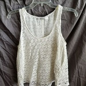 ZARA White Floral Knit