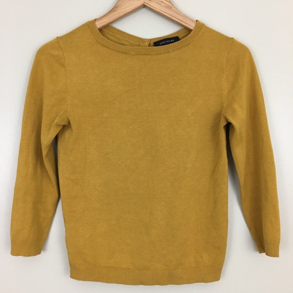Ann Taylor Sweaters - Ann Taylor Sweater Buttons Mustard