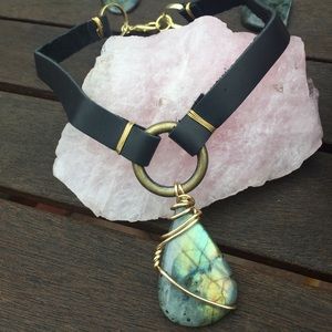 Custom labradorite choker