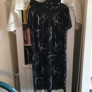 Vintage Printed Shift Midi Dress Vintage Printed Shift Midi Dress