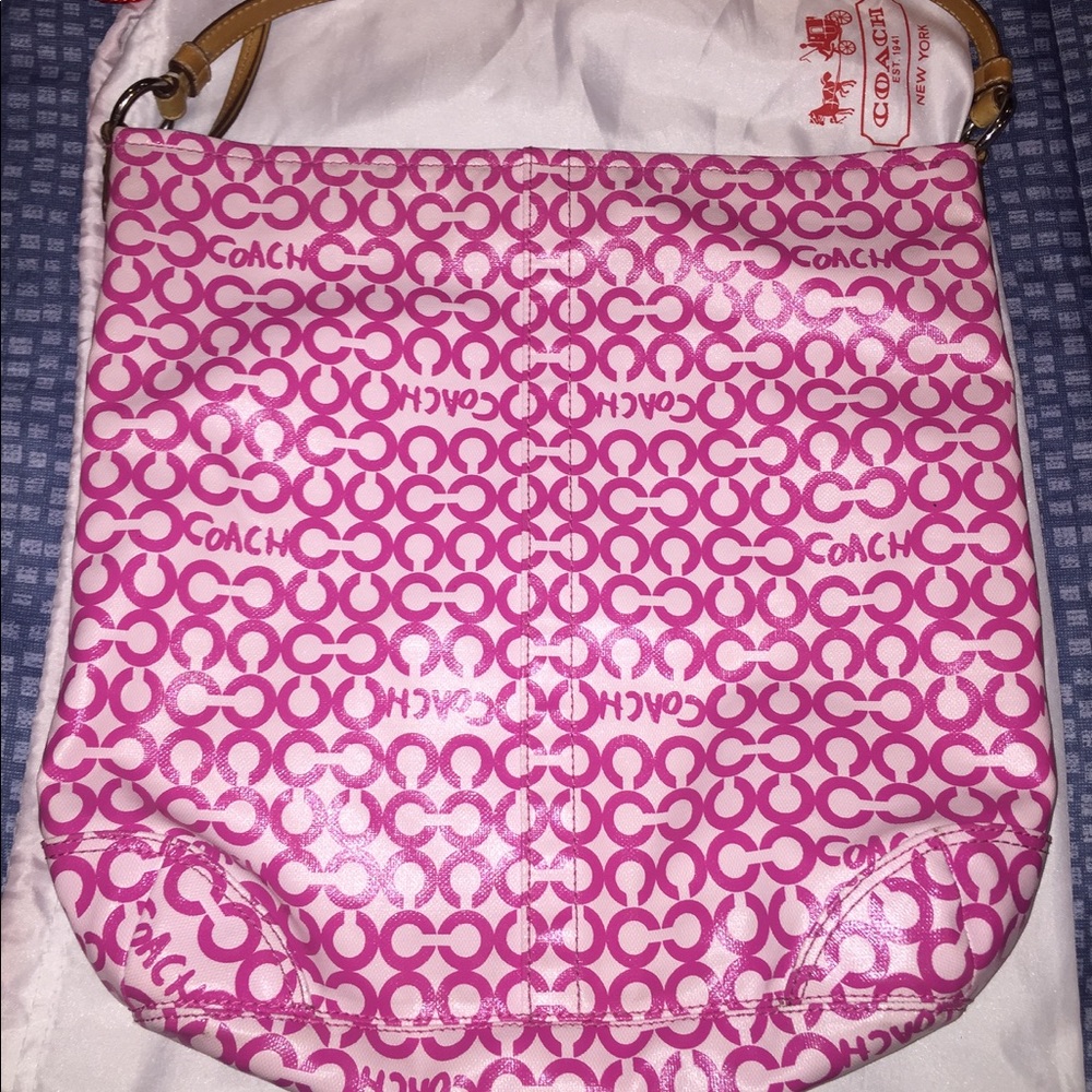 Authentic Coach Coated Canvas Tote
