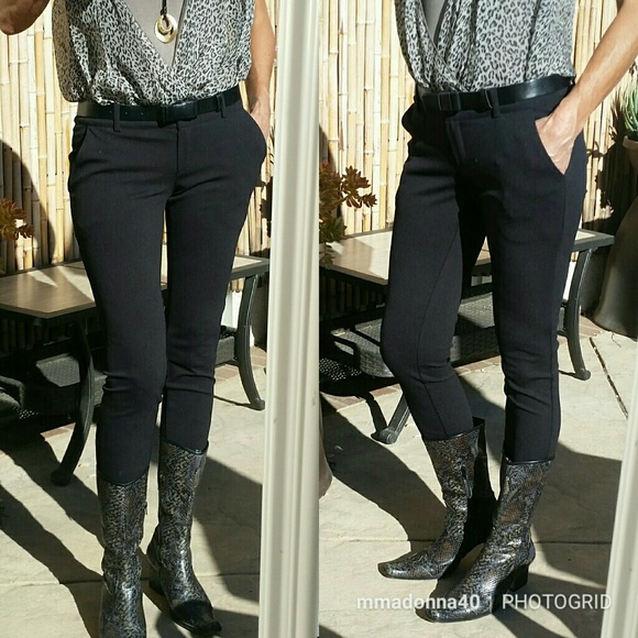 🌸 SALE ENDS SUN 🌸 NEW Black Slim Stretch Comfort Pocket Pants S-M-L - Picture 7 of 9