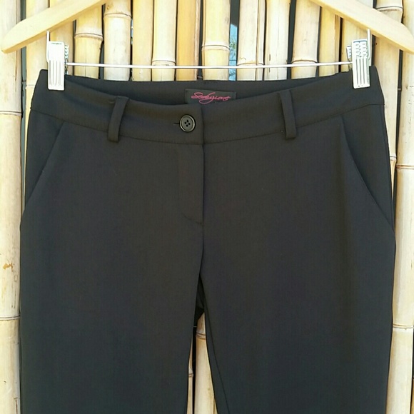 🌸 SALE ENDS SUN 🌸 NEW Black Slim Stretch Comfort Pocket Pants S-M-L - Picture 2 of 9