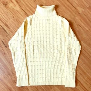 Eddie Bauer Yellow Cable Sweater Eddie Bauer Yellow Cable Sweater