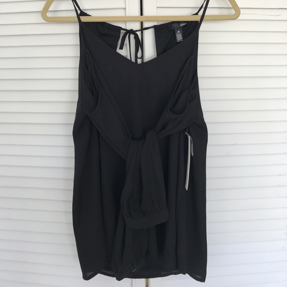 Black Cold Shoulder Long Sleeve Top - Picture 3 of 3