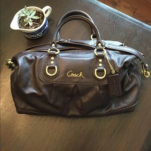 Authentic Brown Leather Coach Purse