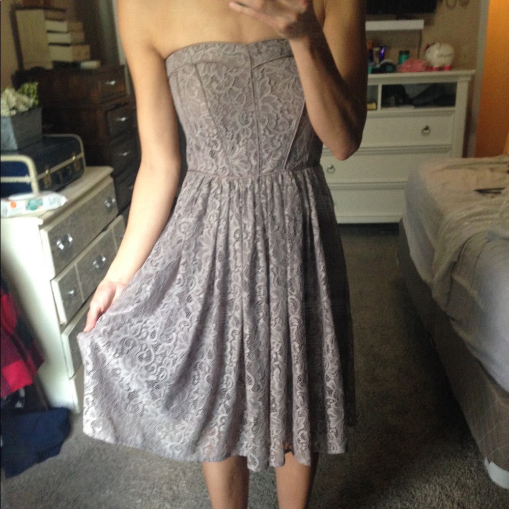 Like new gray lace NY&co dress