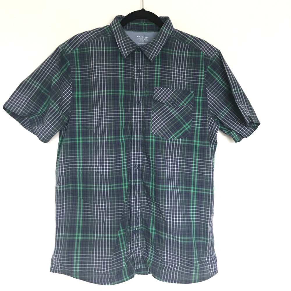[Mountain Hardwear] Green/Blue Plaid Button Down