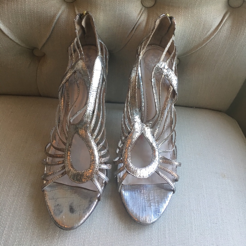 Silver Vince Camino Sandal Heels