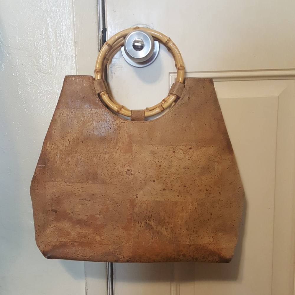 Unfinished suede tote