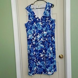 Like new! London Times blue floral dress size 18W
