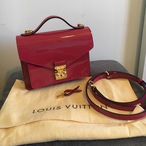 Louis Vuitton MONCEAU BB Fuschia Patent Leather