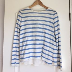 Nautical sweater with sheer Back