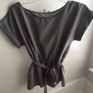 Gray banana republic blouse