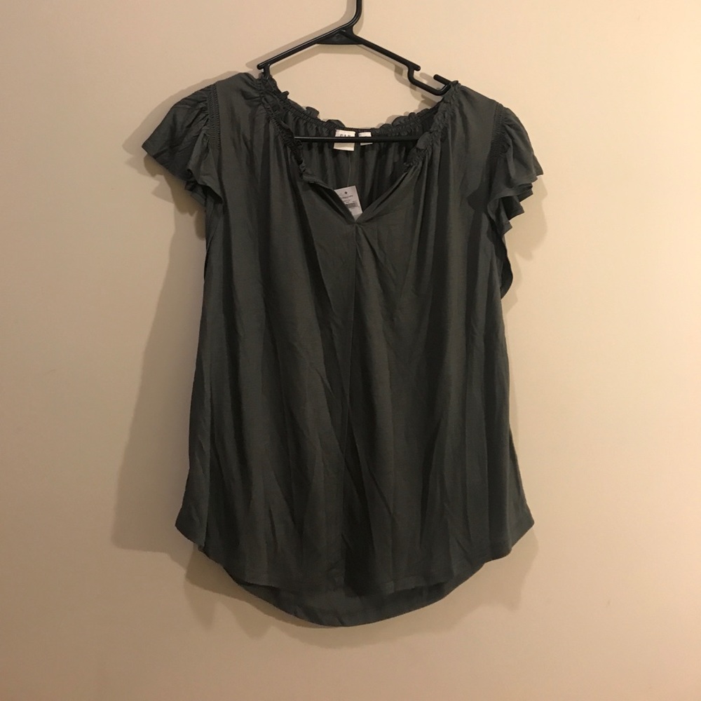 Olive knit top