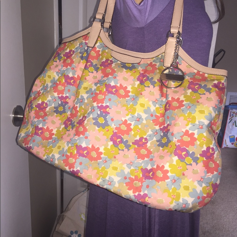 Coach floral sachel