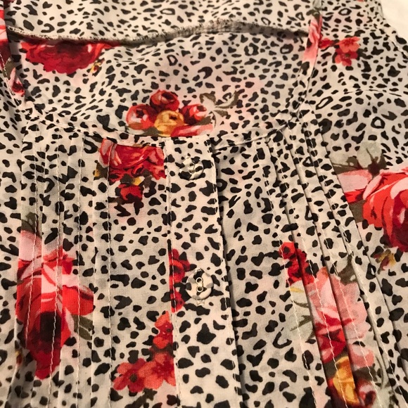 Torrid Sz 0 Rose and Animal Print Cami/Tank Top - Picture 2 of 6