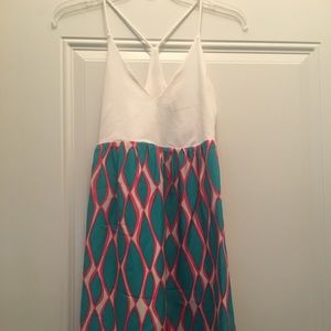 Alice & Trixie white, turquoise and orange dress