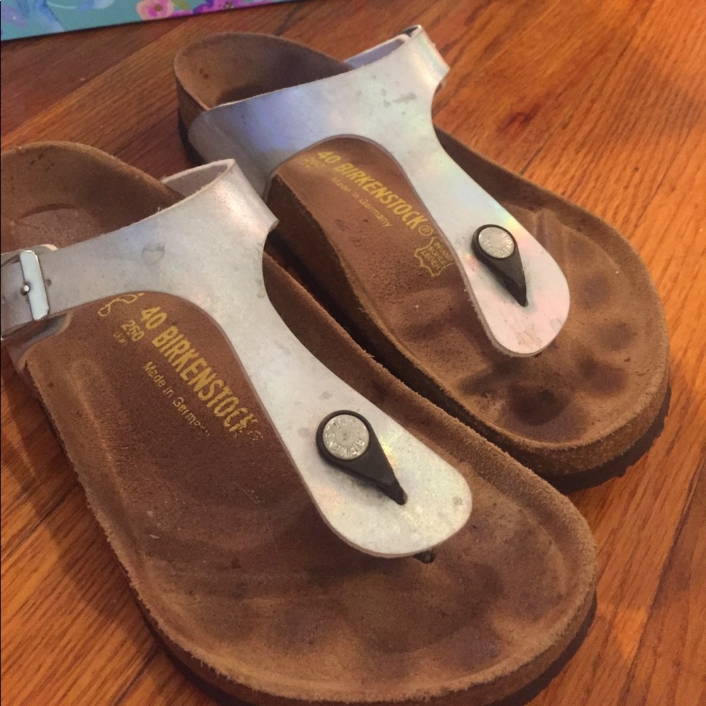 Holographic rainbow Birkenstocks