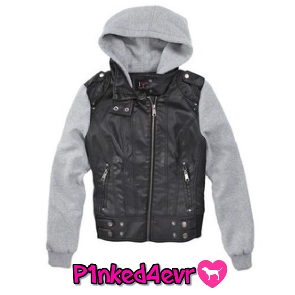 Boy Meets Girl Jackets & Coats Boy Meets Girl Faux Leatherjersey Bomber Jacket Poshmark