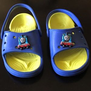 Crocs sandals size 10-11 with Thomas Jibbitz