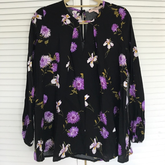 Flowy Flower Print Long Sleeve Top - Picture 1 of 2