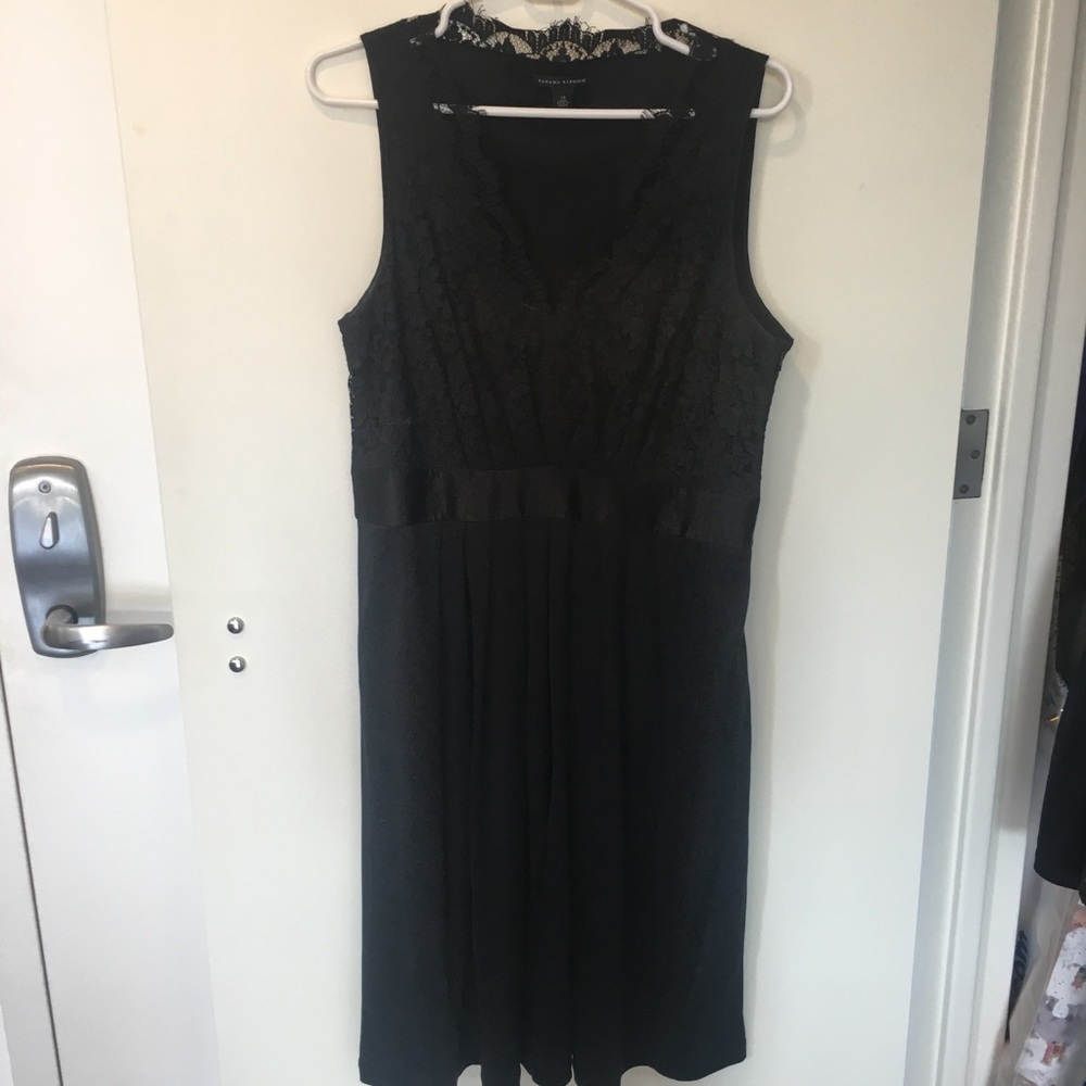 Lace and jersey combo dress