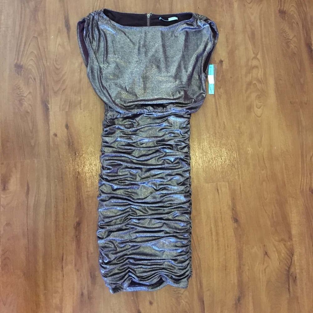 NWT Alice and Olivia Ruched sleeveless dress