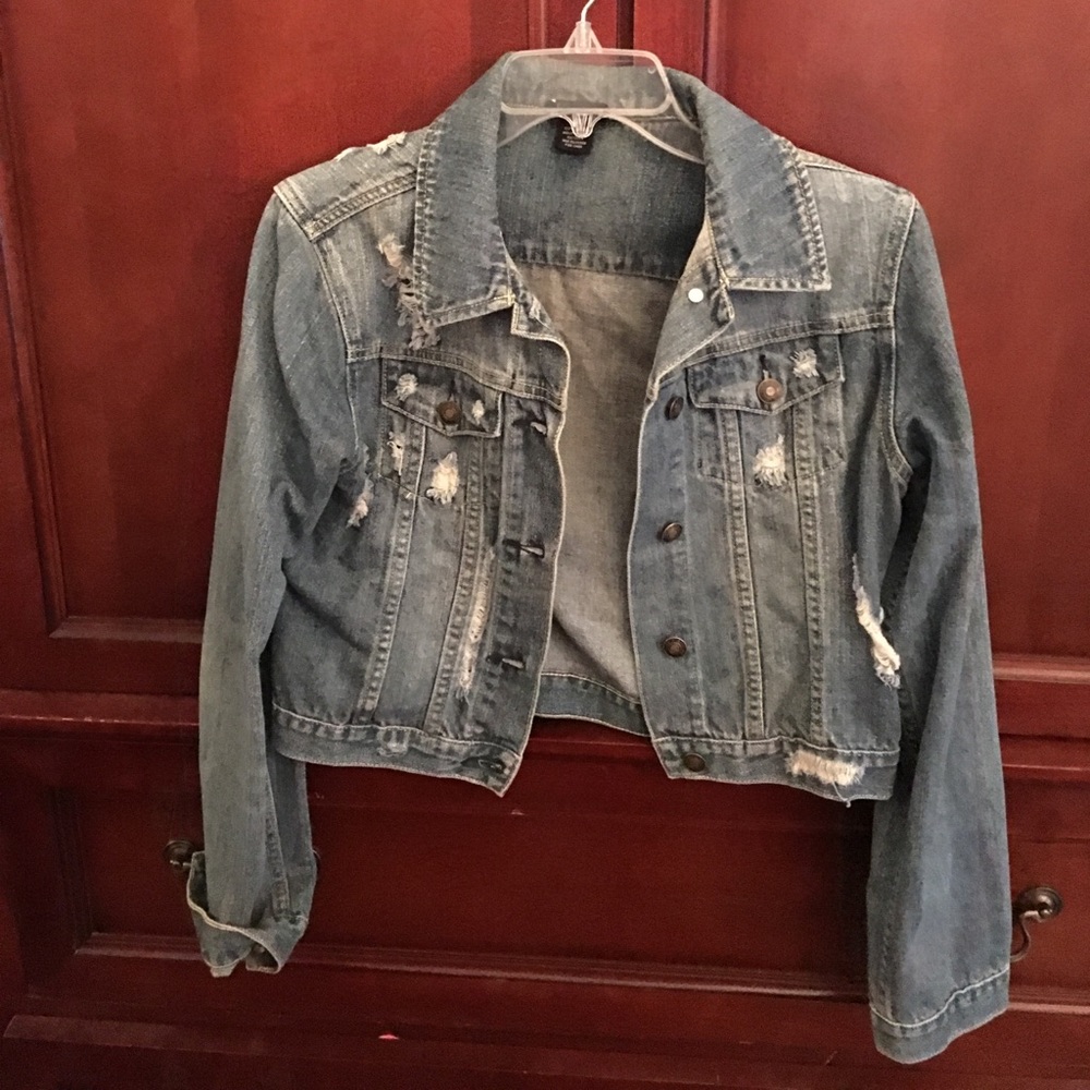 1/2 crop denim jacket