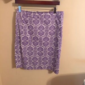 J.Crew purple medallion pencil skirt size 4 J.Crew purple medallion pencil skirt size 4