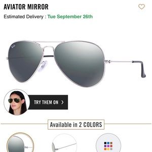 Ray-Ban Silver Mirror Aviator