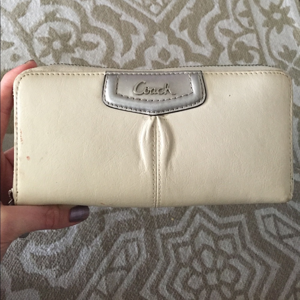 Cream Colored Coach Wallet