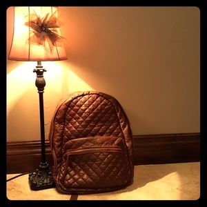 Prince fox faux leather quilted back pack