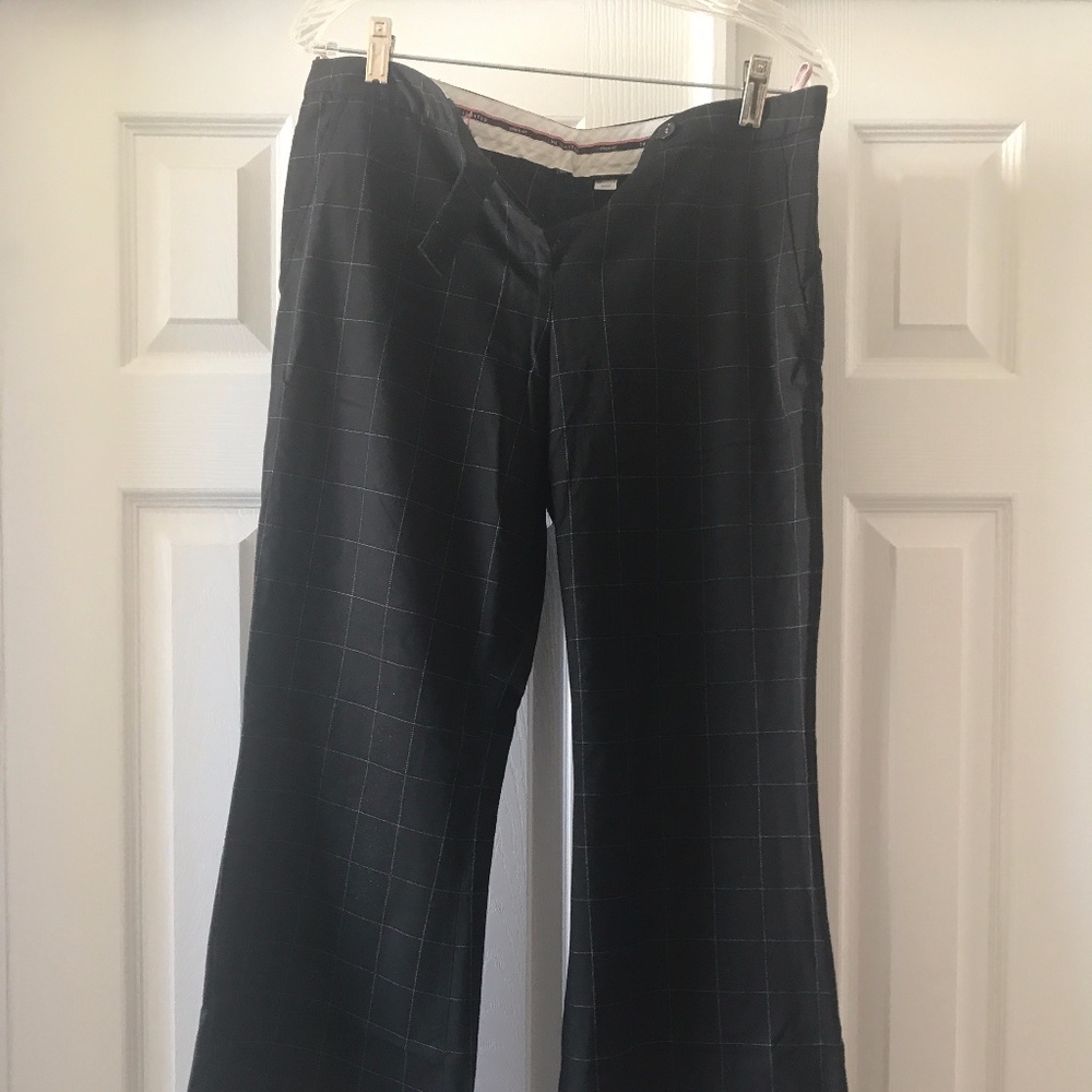 Black Pants with Pink Stripes