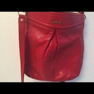 COACH Leather Ashley Hippie Crossbody Bag