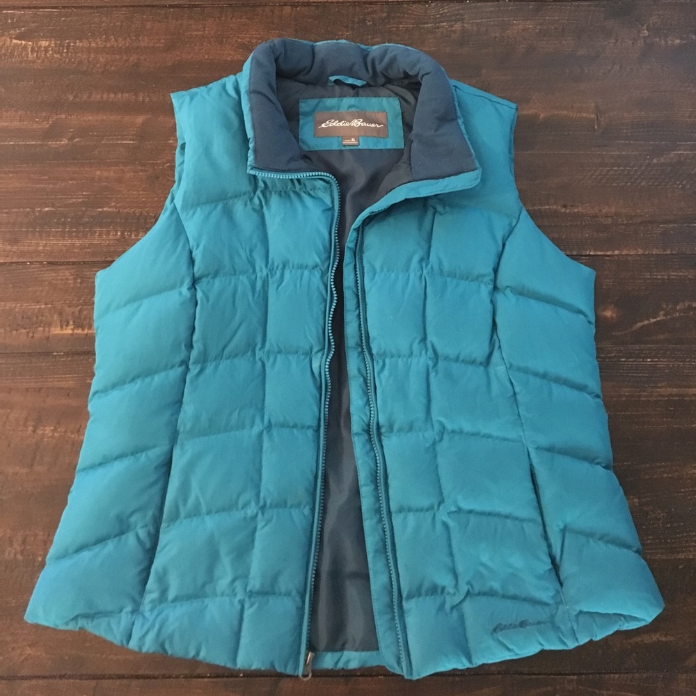 Eddie Bauer Classic Down Vest, Teal XL
