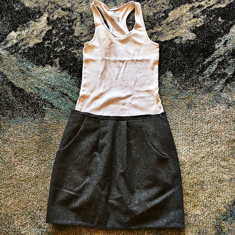 J Crew Wool mini skirt Grey XS Size 0