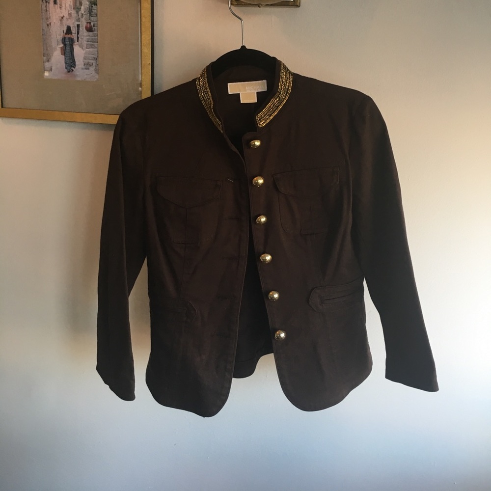 Michael Kors Blazer with Gold Beading